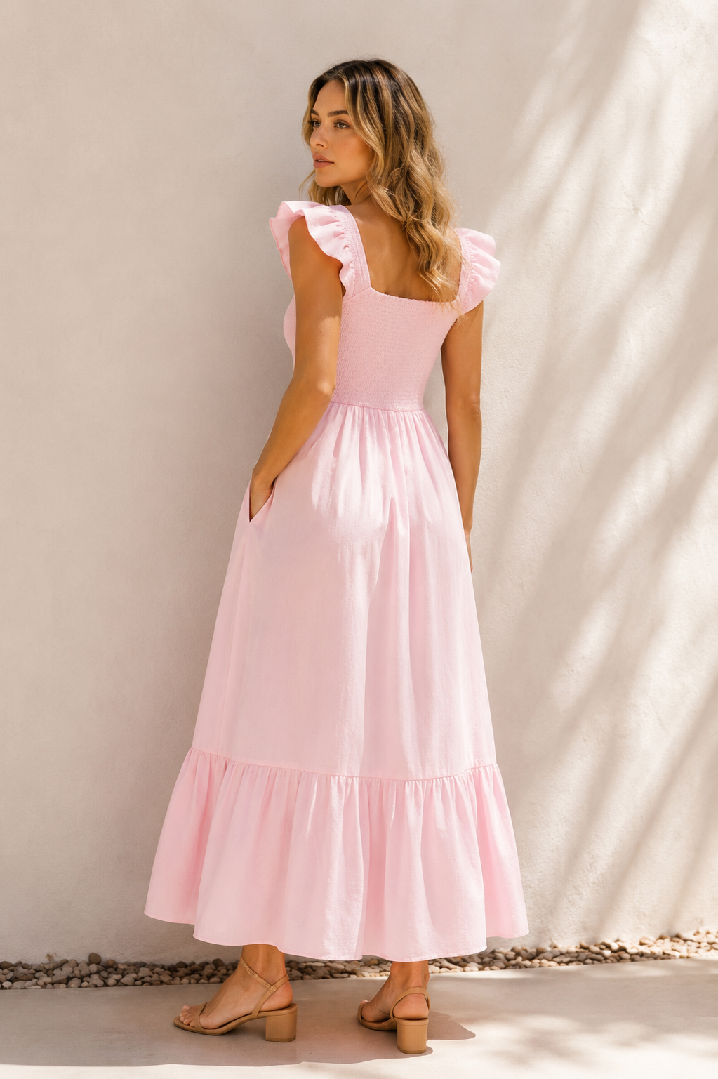 Emilia Smocked Maxi Dress Naturally Beautiful. Effortlessly Comfortable.