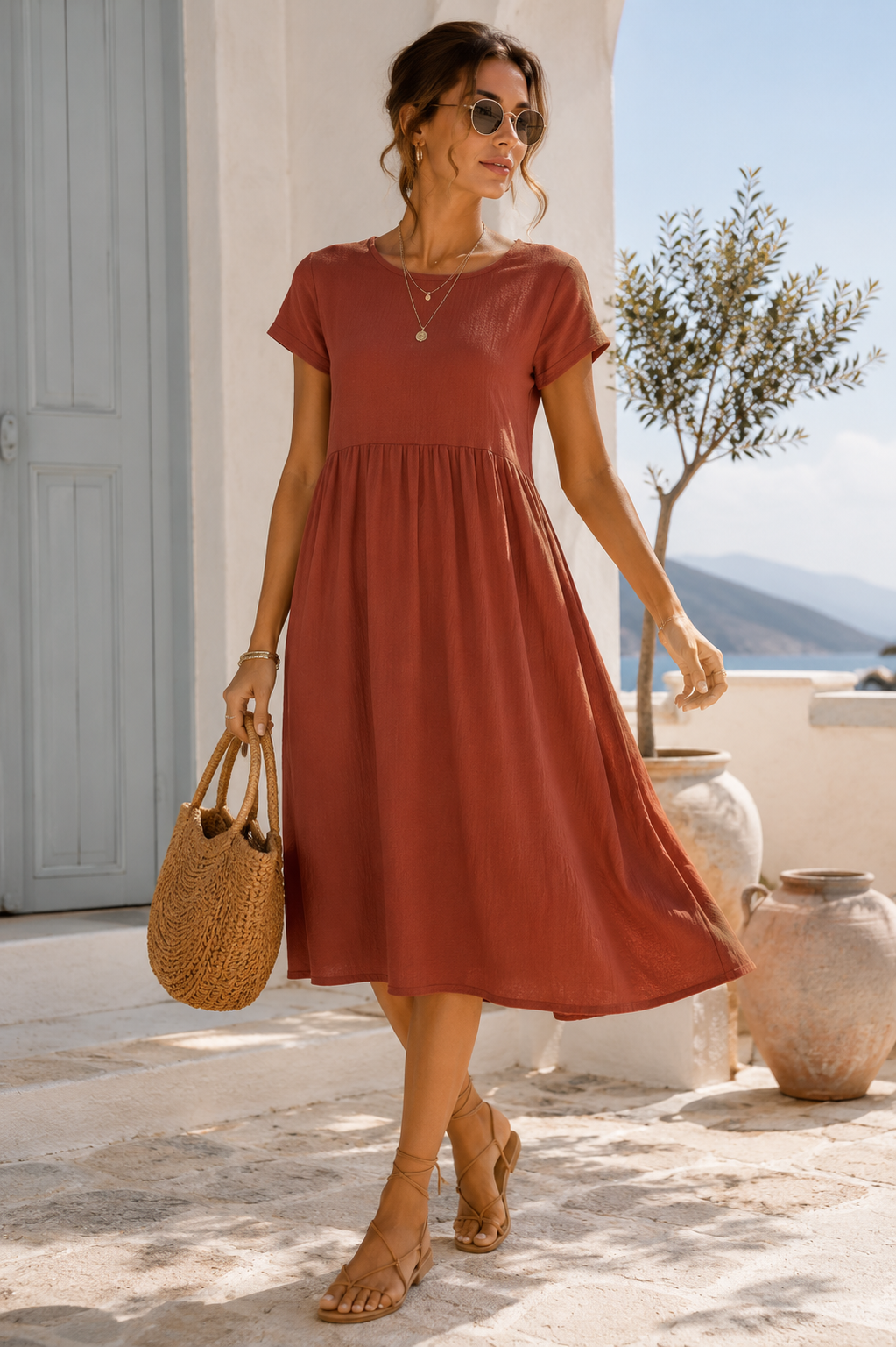 Everyday Breeze Pocket Midi Dress