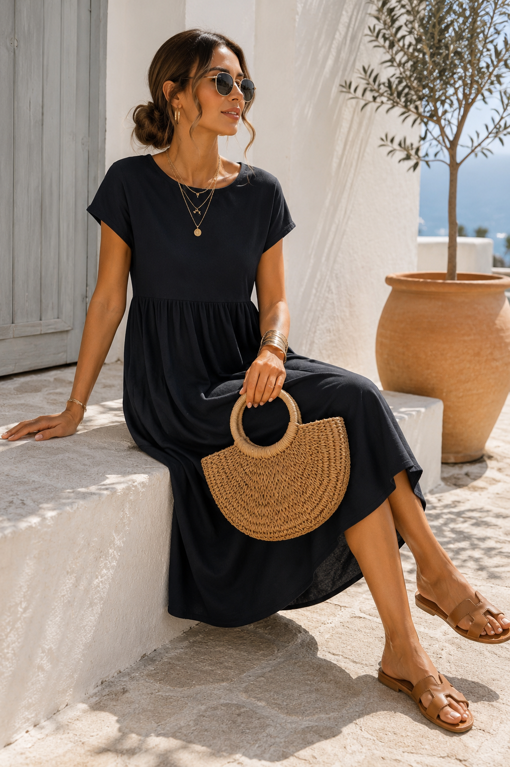 Everyday Breeze Pocket Midi Dress