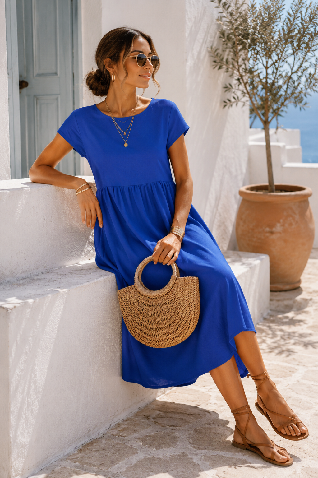 Everyday Breeze Pocket Midi Dress