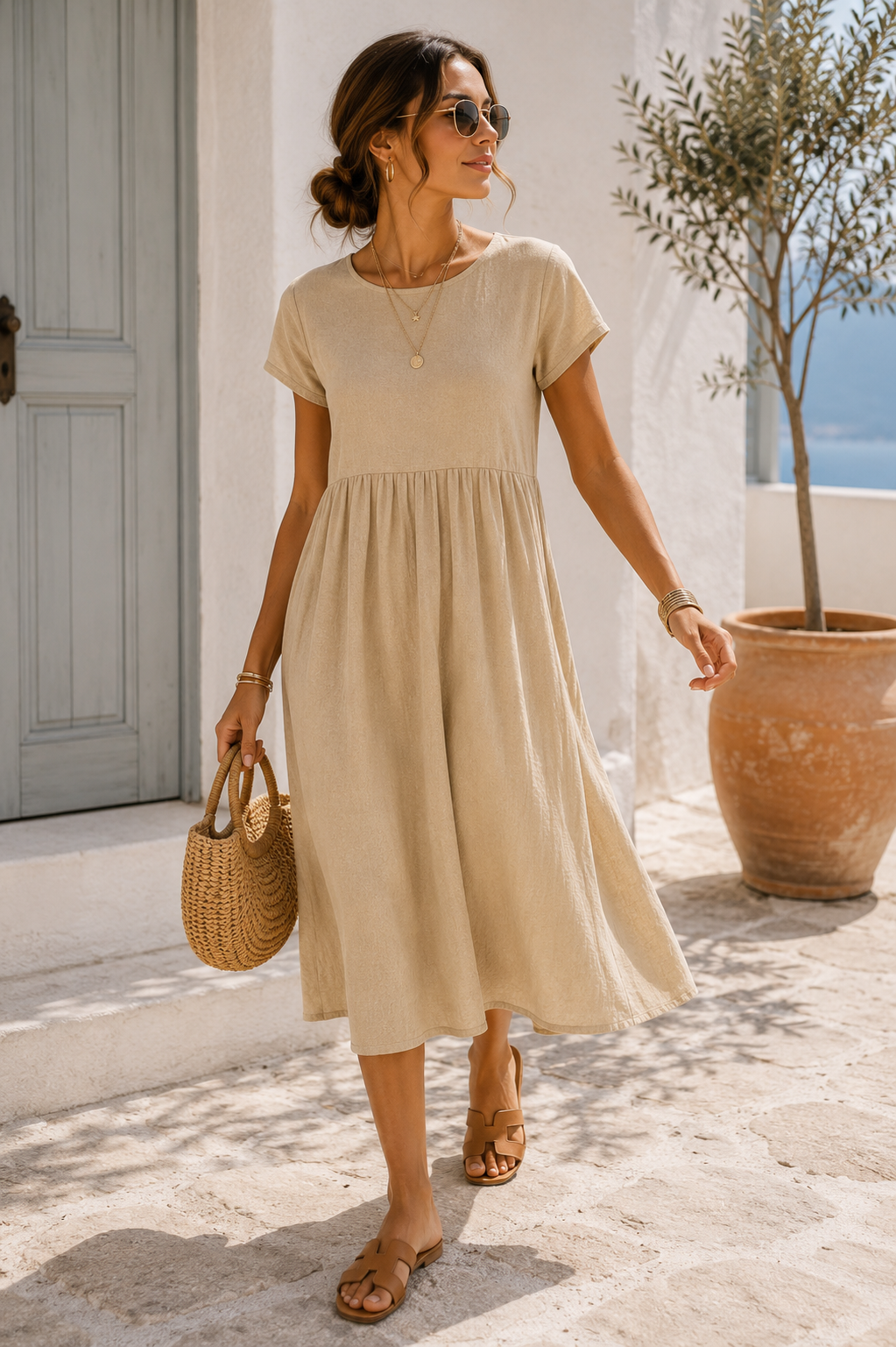 Everyday Breeze Pocket Midi Dress