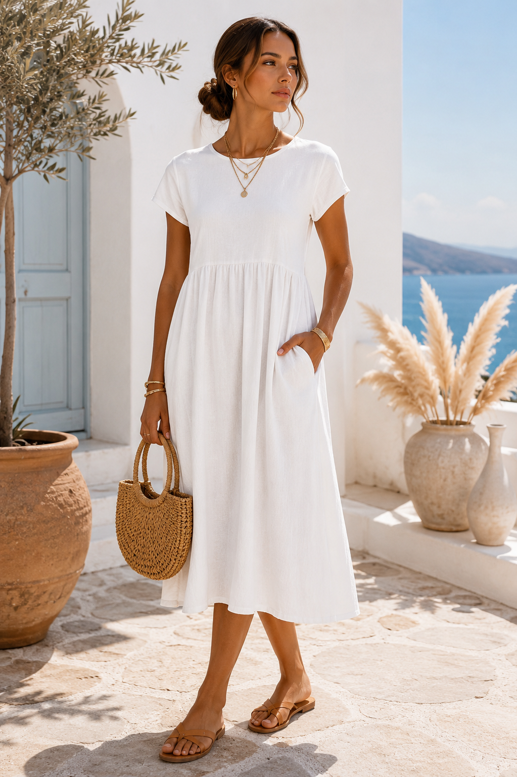 Everyday Breeze Pocket Midi Dress
